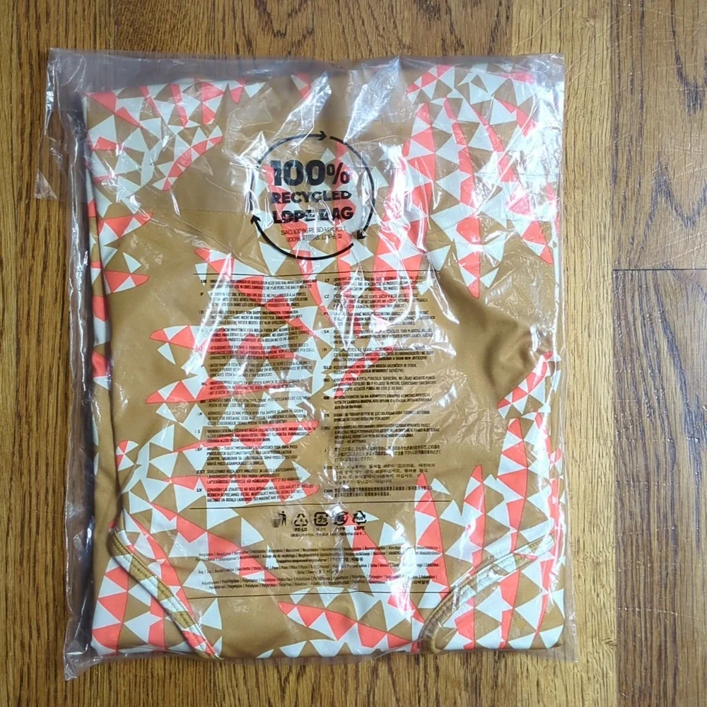 NWT FARM Rio Victory Gold Abstract Wave Print Midi Dress Adidas Collab - Picture 6 of 7